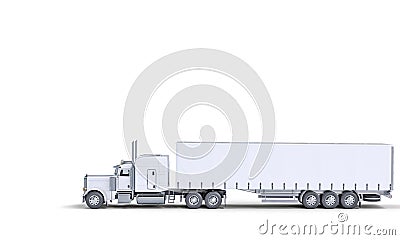 White truck for transportation. logistics and transportation concept Stock Photo