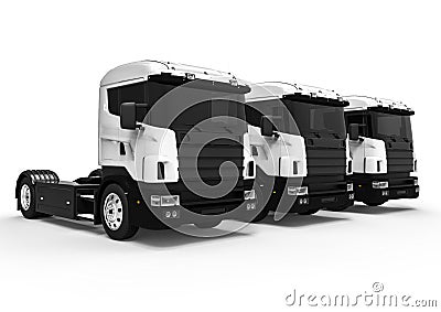 White Trucks Stock Photo