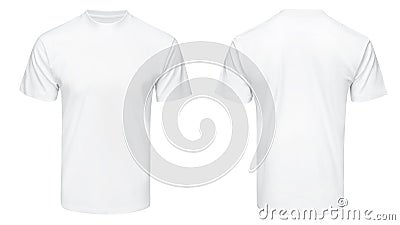 White tshirt, clothes on isolated Stock Photo