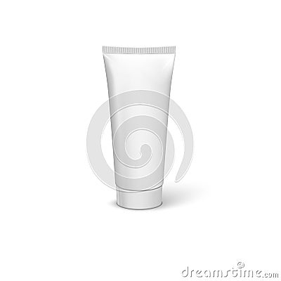 White tube mock-up Vector Illustration