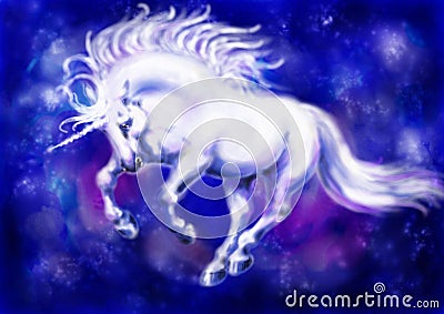 White unicorn 1 Stock Photo