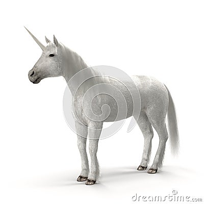 White Unicorn Stock Photo