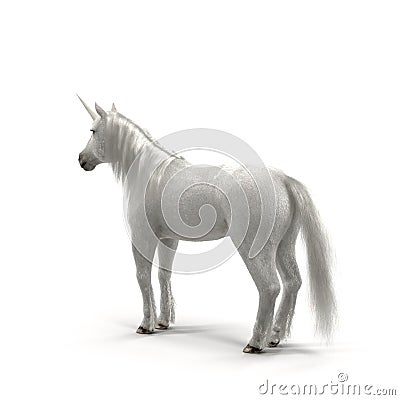 White Unicorn Stock Photo