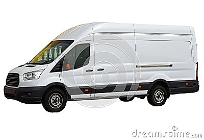 A White Van .Isolated With PNG File Included Stock Photo