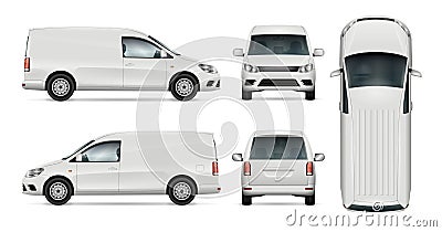White van vector template. Vector Illustration
