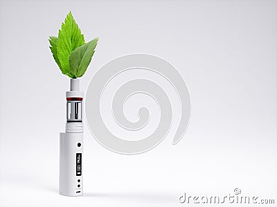 White vaping ecig battery mod. 3d rendering Stock Photo