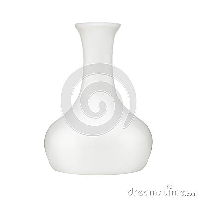 White vase isolated on white background with clipping path Stock Photo