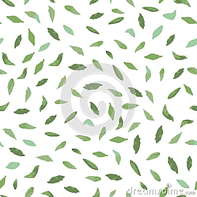 White pattern with green leaves Stock Photo