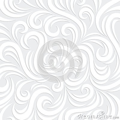 White Vector Swirl Background Vector Illustration