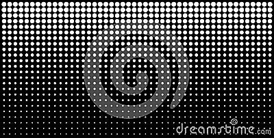 White vertical gradient halftone dots background, horizontal template using halftone dots pattern. Vector illustration Vector Illustration