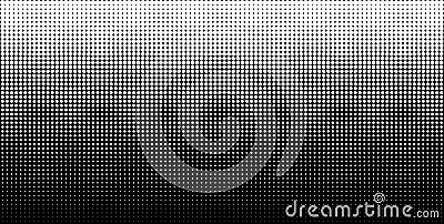 White vertical gradient halftone dots background, horizontal template using halftone dots pattern. Vector illustration Vector Illustration