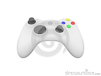 White Video Game Controller on White Stock Photo