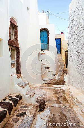 White Village Emporio Stock Photo