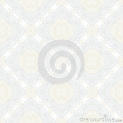 White vintage geometric texture in art deco style Vector Illustration