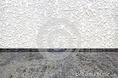 White wall concrete and floor made for cement Stock Photo