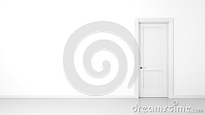 White wall and door background Stock Photo