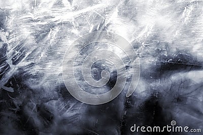 White wall with patches of soot Stock Photo