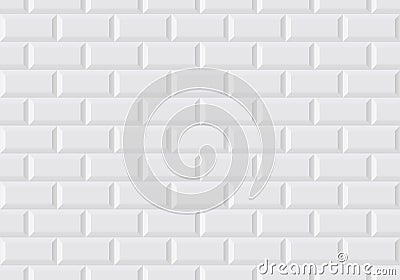 White wall tile like in the Parisian subway Cartoon Illustration