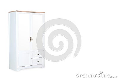 White wardrobe isolated on white background Stock Photo