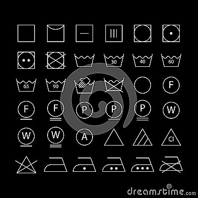 White washing symbols Vector Illustration