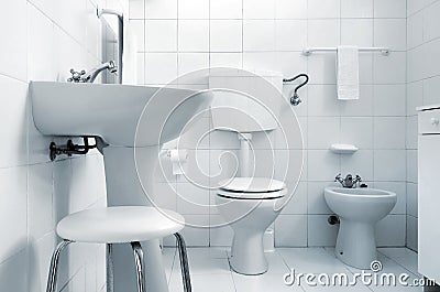 White Water-closet Stock Photo