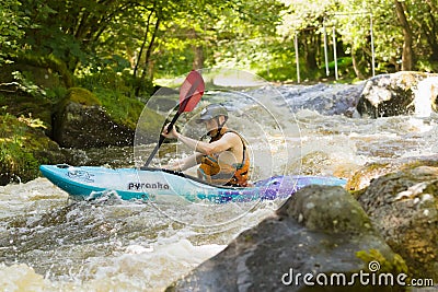 White Water Kayaking Editorial Stock Photo