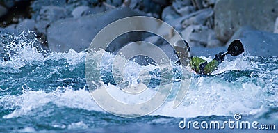 White Water Kayaking Stock Photo