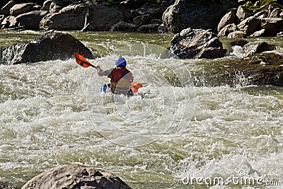 White water Kayaking Zamora Ecuador Editorial Stock Photo