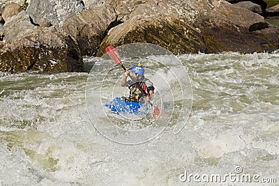 White water Kayaking Zamora Ecuador Editorial Stock Photo