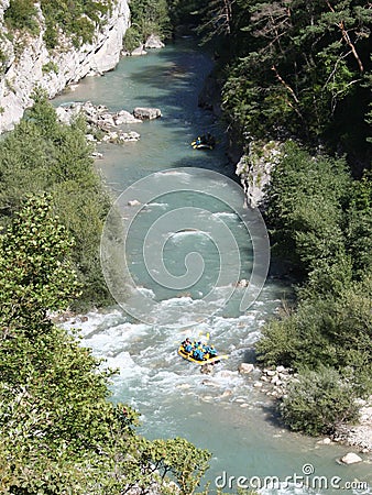 White water rafting Stock Photo