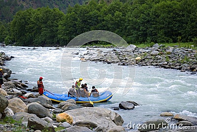 White water rafting Editorial Stock Photo