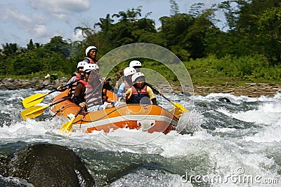 White Water Rafting in Cagayan De Oro Philippines Editorial Stock Photo