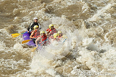 White water rafting Stock Photo