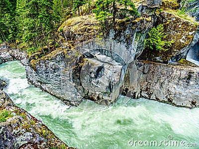 White Water Rapids at the Nairn Falls Stock Photo