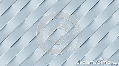 White wave band abstract surface pattern. 3d rendering Stock Photo