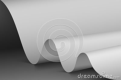 White wave paper or textile background Stock Photo