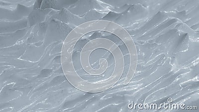 White waves oscillation 3D render Stock Photo