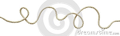 White wavy rope Stock Photo