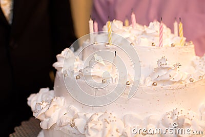 White wedding cake Stock Photo