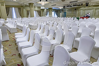 White Wedding Chairs Stock Photo