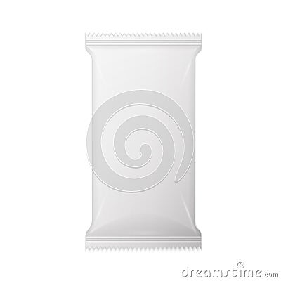 White wet wipes package Vector Illustration