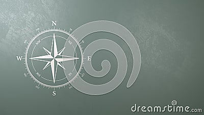 Wind Rose Symbol with Copyspace Stock Photo