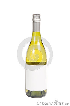 White Wine Bottle Stock Photo