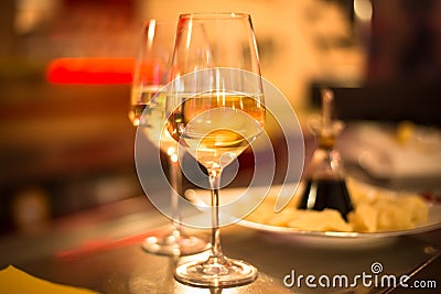 White Wine Glass Stock Photo
