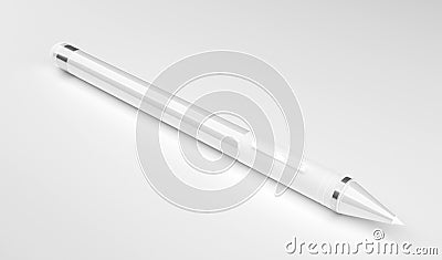 White Wireless Stylus Pen for Tablet, Phones or Graphic Design Tablet - 3D Illustration Rendering Stock Photo