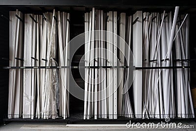Wiring Duct For Pvc Cable Trunking, Network, Telephone in warehouse Stock Photo