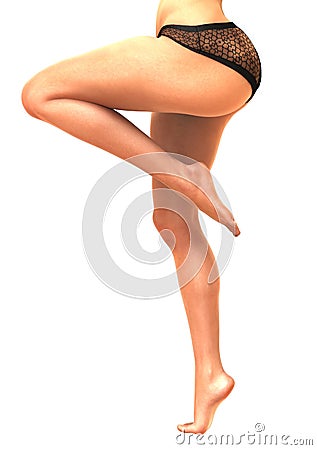 White Woman leg Stock Photo