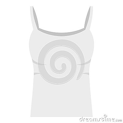 White woman tank top icon isolated Vector Illustration