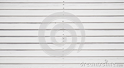 white wood panelling or timber cladding background Stock Photo