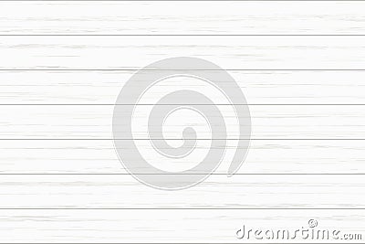 White wood plank texture for background. Vector Vector Illustration